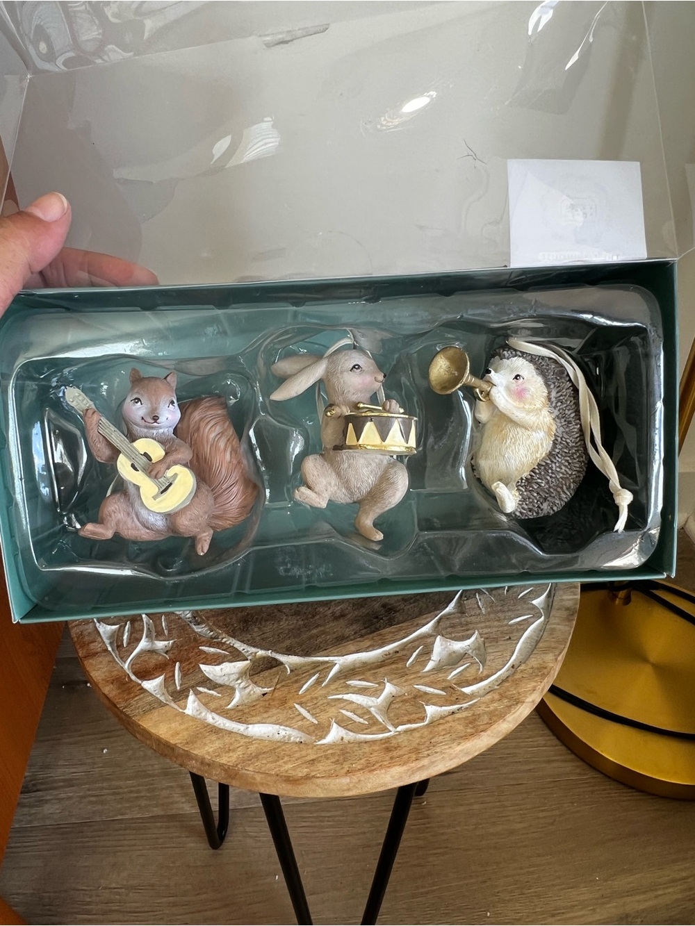 Farmhouse by Rachel Ashwell Small Pets Musical Figurine Set - Brown, Cream, Gray